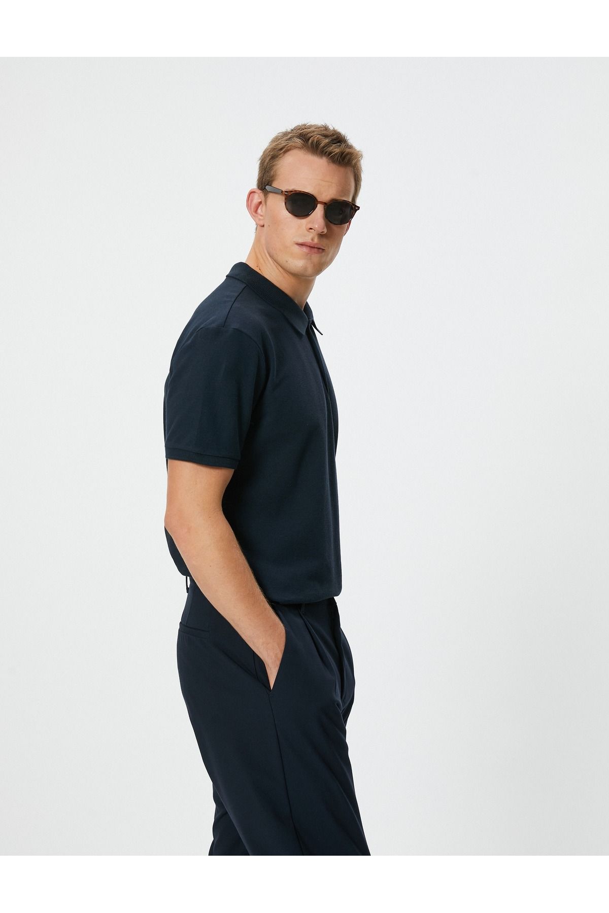 تیشرت مردانه آبی سرمه ای کوتون | SS0000000035797 اورجینال - تصویر 2