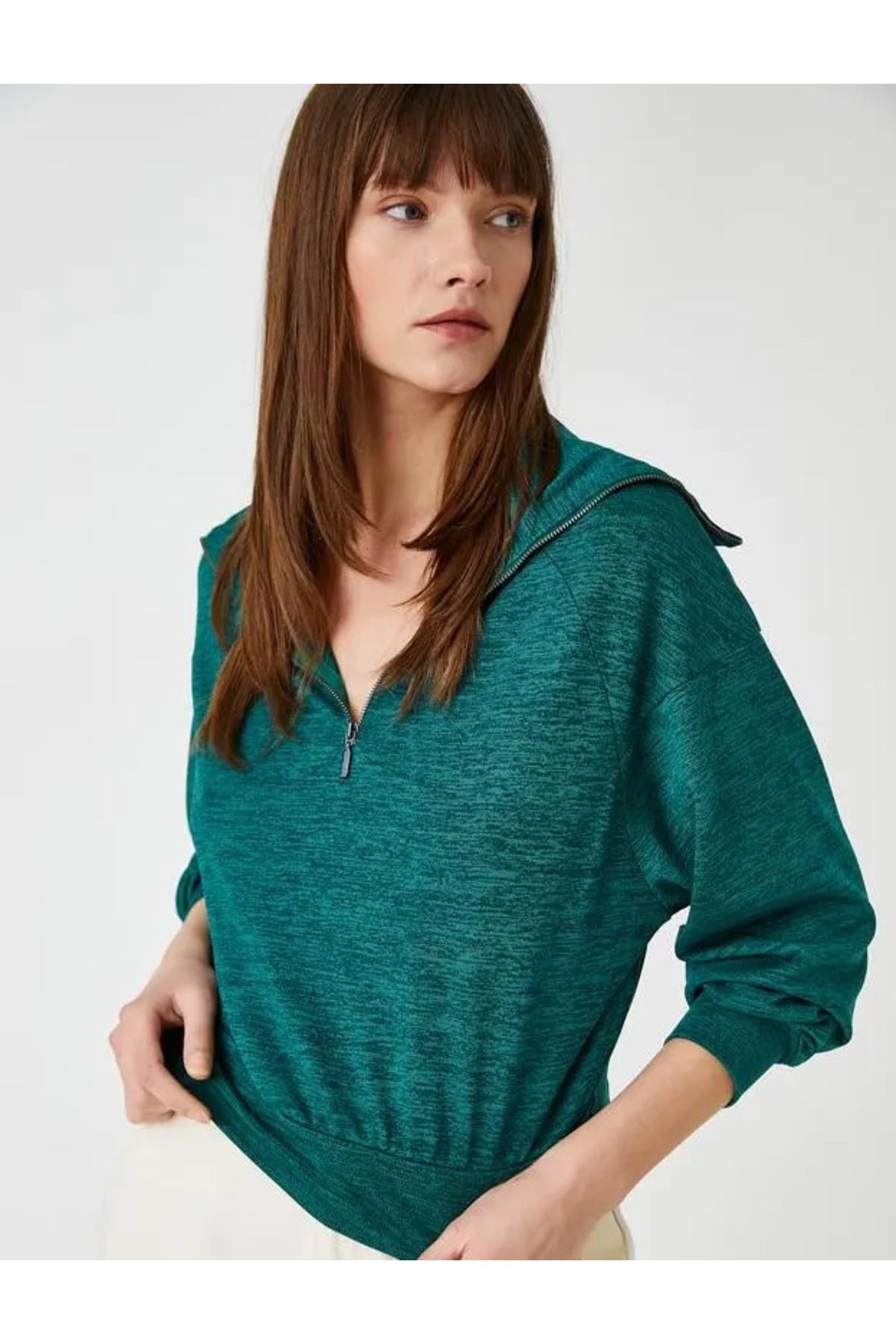 سویشرت زنانه بنفش کوتونKoton | SS0000000016270 اورجینال - تصویر 2