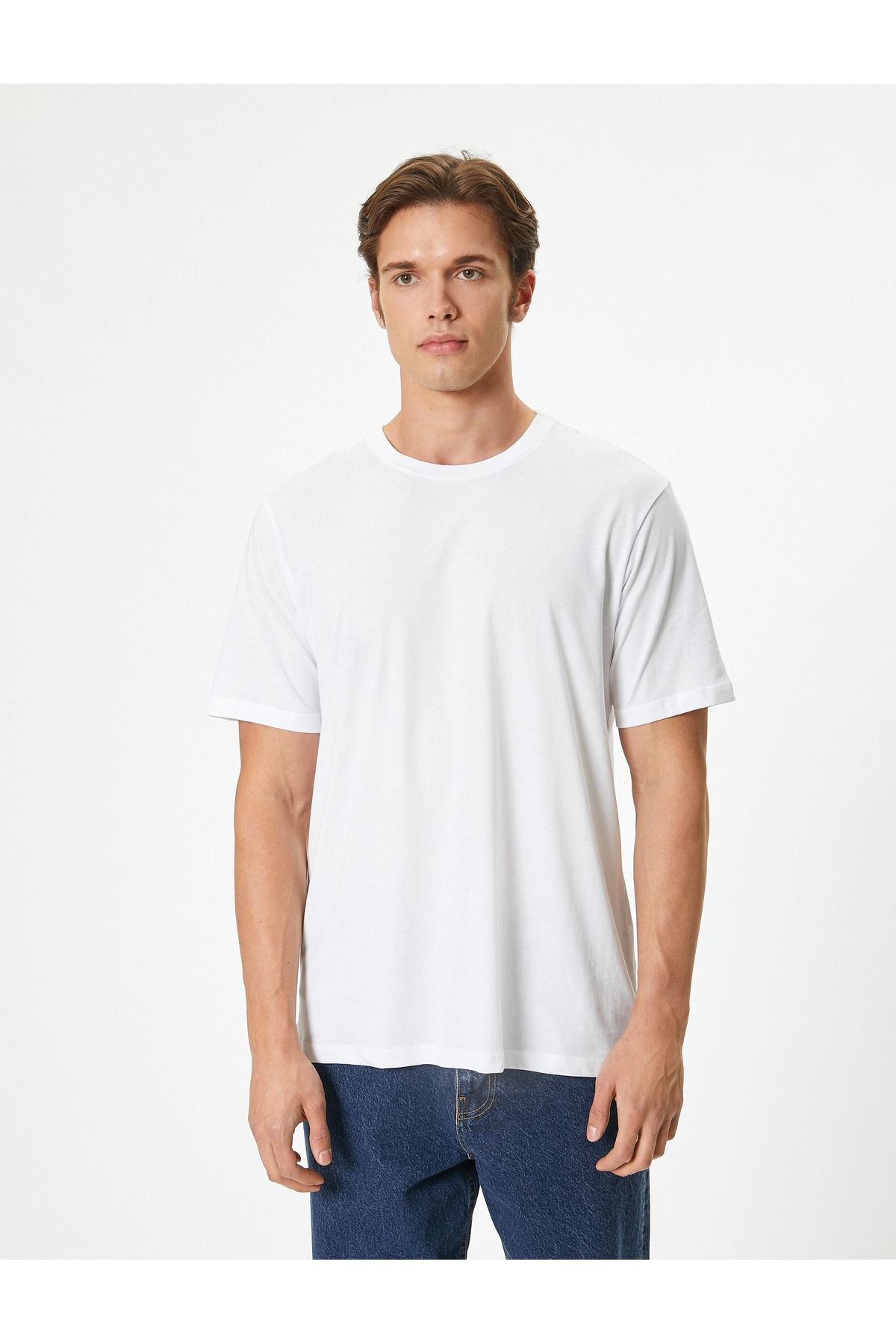 تیشرت مردانه سفید کوتون | SS0000000037938 اورجینال - تصویر 3