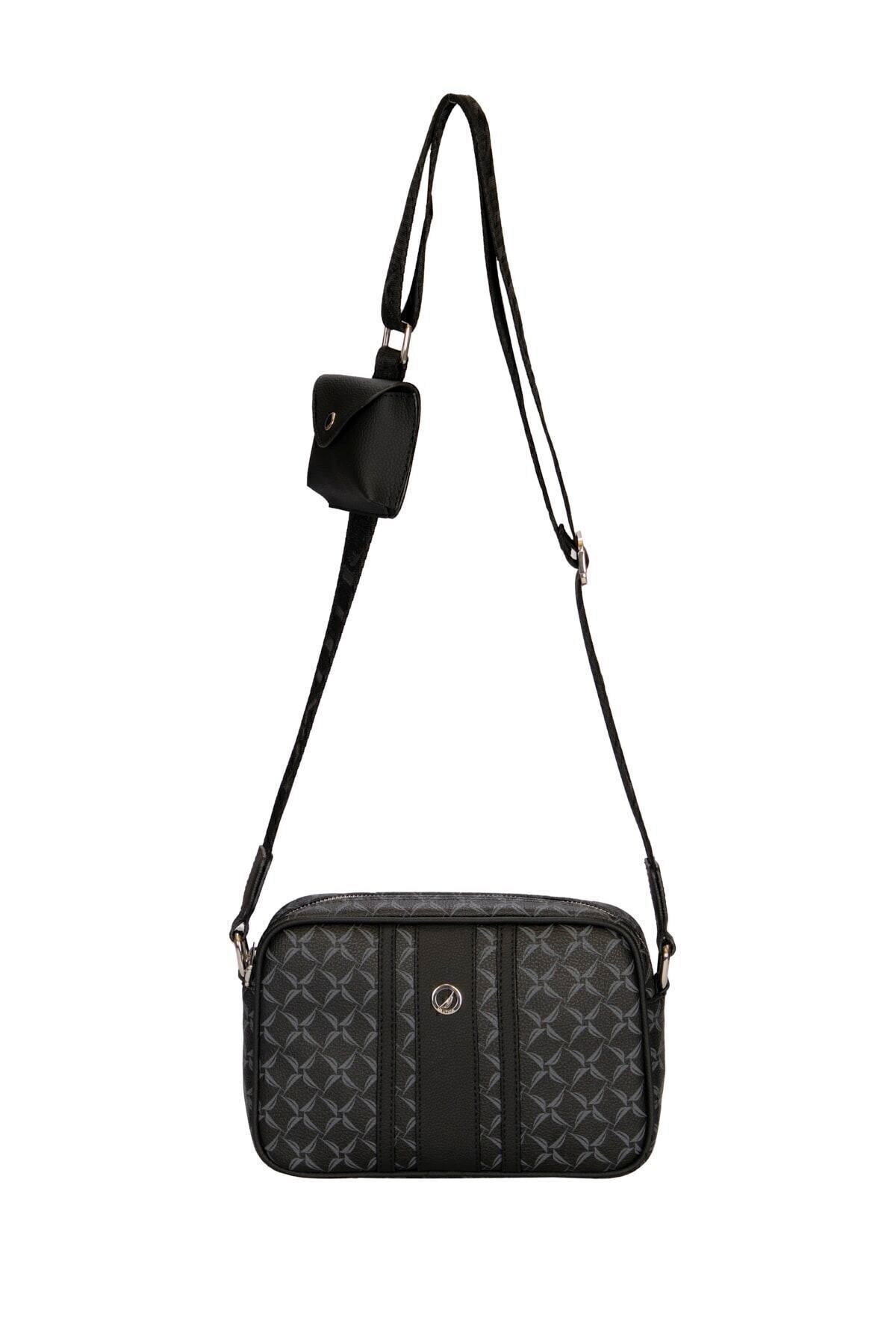 Nautica Messenger Bag Black Patterned Trendyol