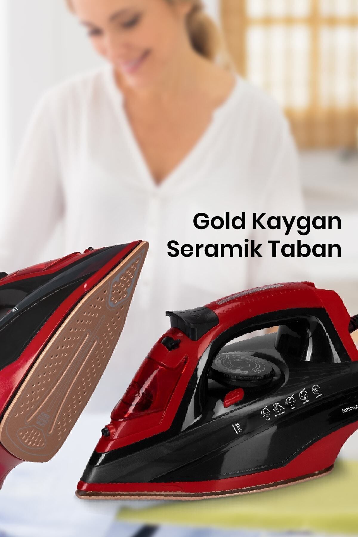 Airjet 2400 Watt Seramik Tabanlı Geniş Su Tanklı 170 gr Etkili Şok Buharlı Ütü 6
