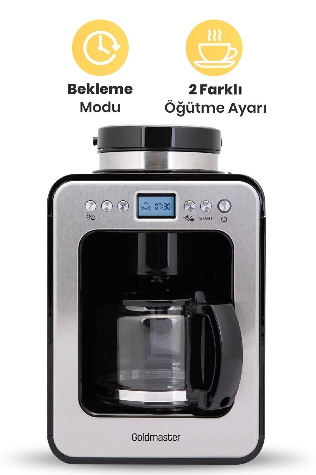 GOLDMASTER-Klass 2 In 1 Programmable Fully Automatic Filter Coffee Machine with Grinder 4