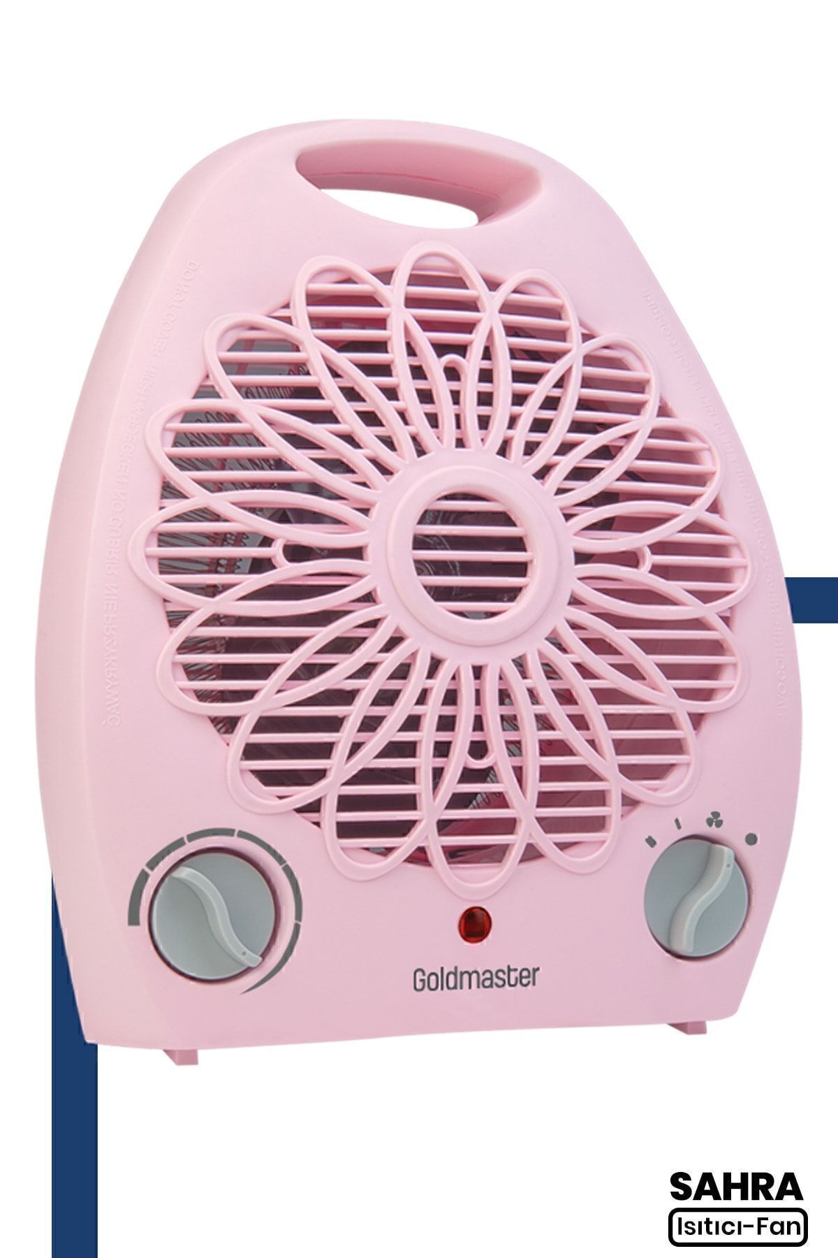 GOLDMASTER Sahra Pembe 2000 Watt Isıya Dayanıklı Sıcak Ilık Soğuk Devrilme Emniyetli Isıtıcı Fan