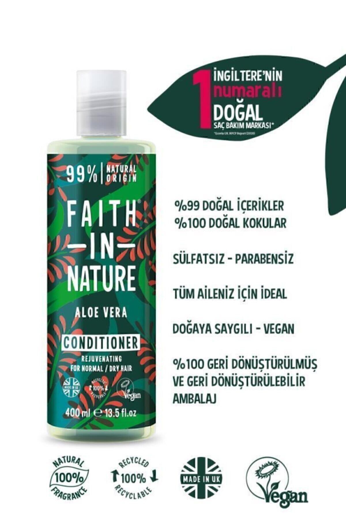 Faith In Nature-كريم العناية بالشعر الطبيعي المجدد بنسبة 99% بالصبار للشعر العادي والجاف 2