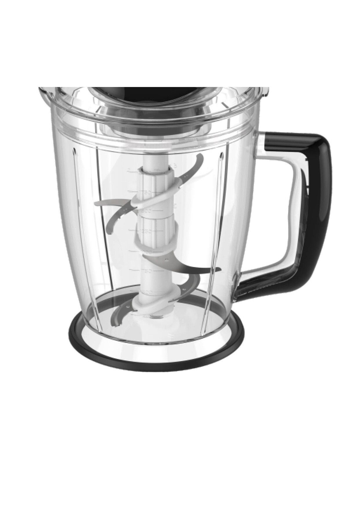 DOTS-Chopper with 2 Liter Capacity, Plastic Jar, 3-Layer Steel Blade. - 450 Watt - Black 3