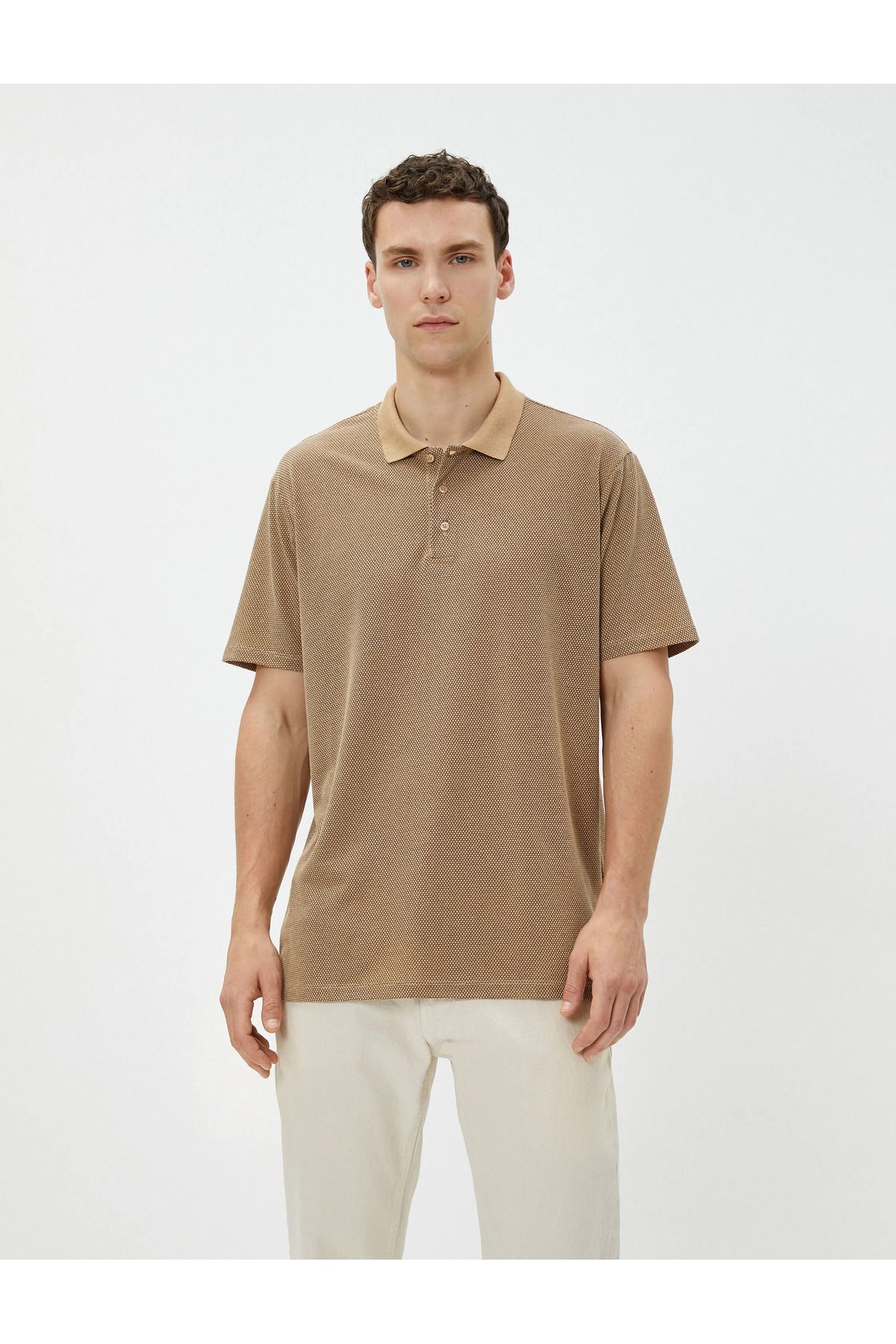 تیشرت مردانه بژ کوتون | SS0000000032116 اورجینال - تصویر 3