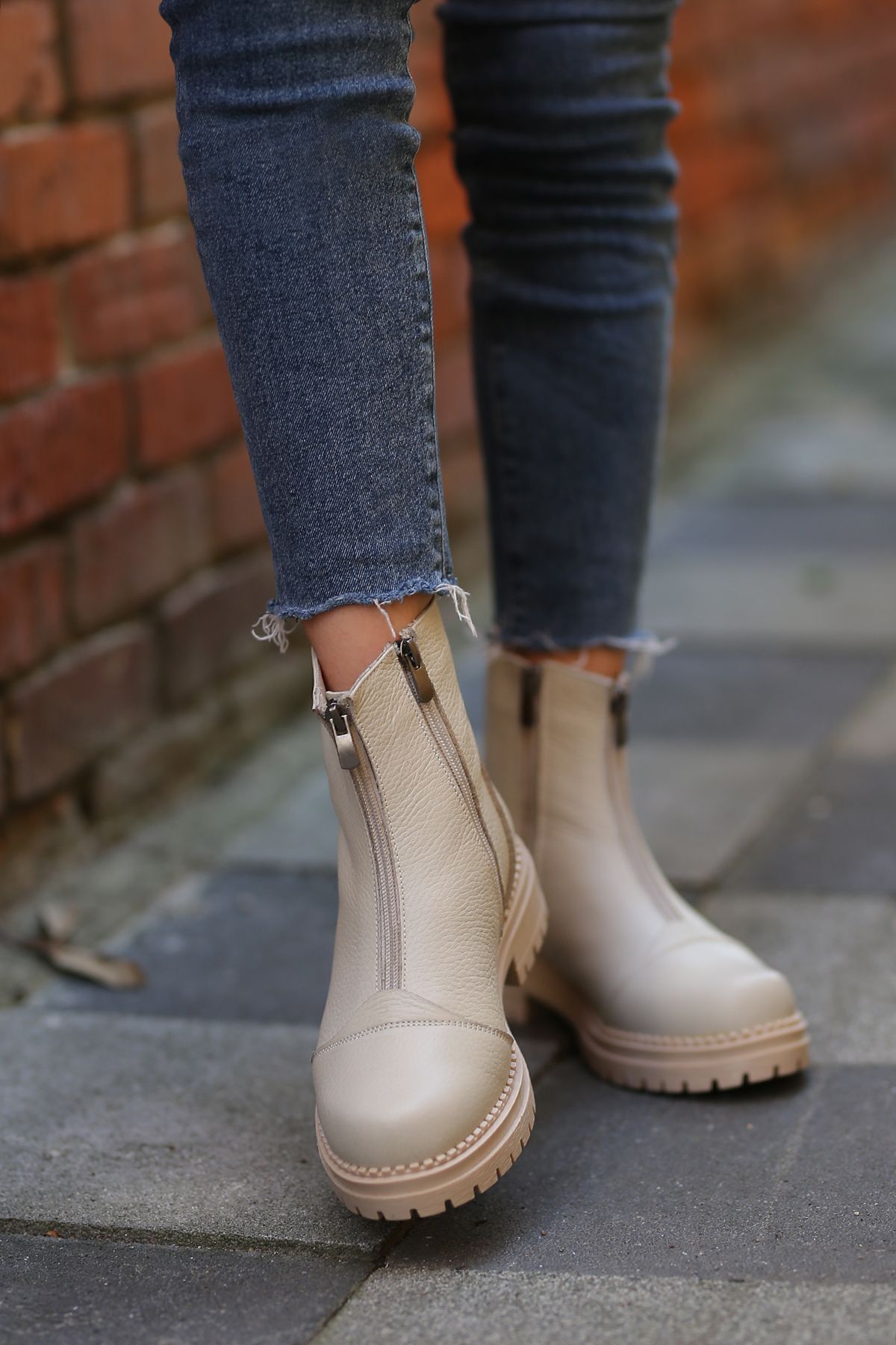 بوت مردانه بژ EREN SHOES BAG | İSLAND اورجینال - تصویر 6