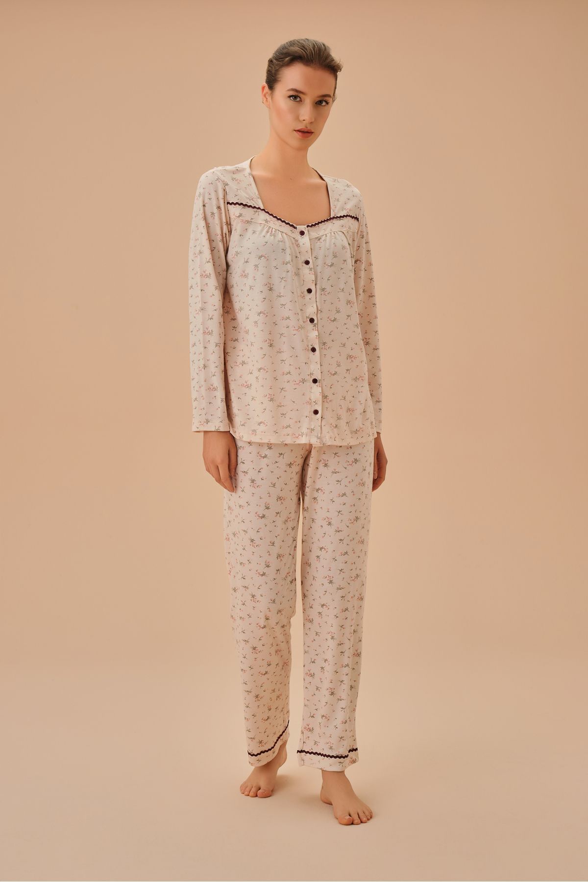 SUWEN-Set de pijamale pentru tânără mamă masculină 2