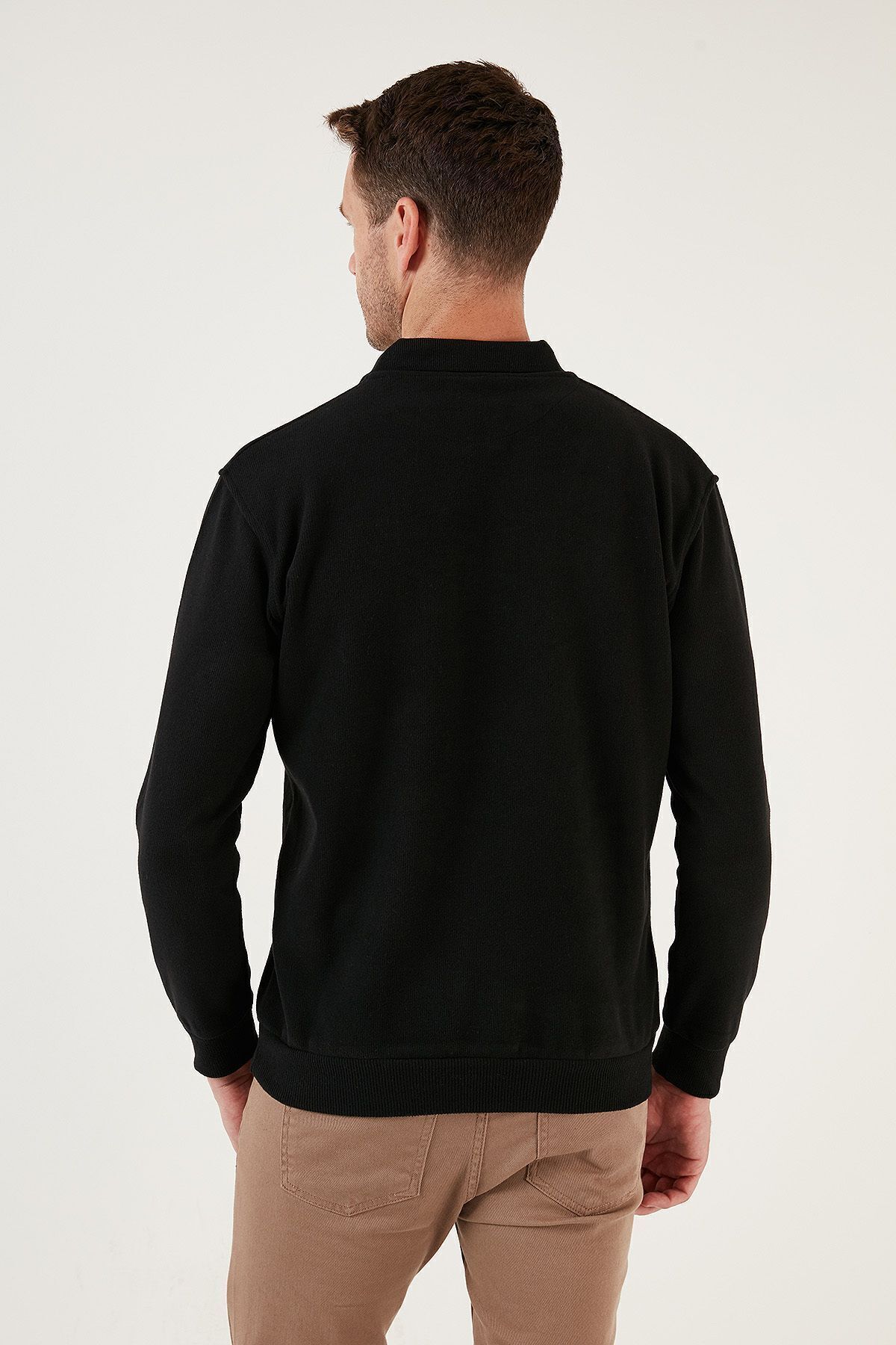 Buratti Pamuklu Regular Fit Düğmeli Polo Yaka Kazak Erkek KAZAK 4562113W4 görsel 6