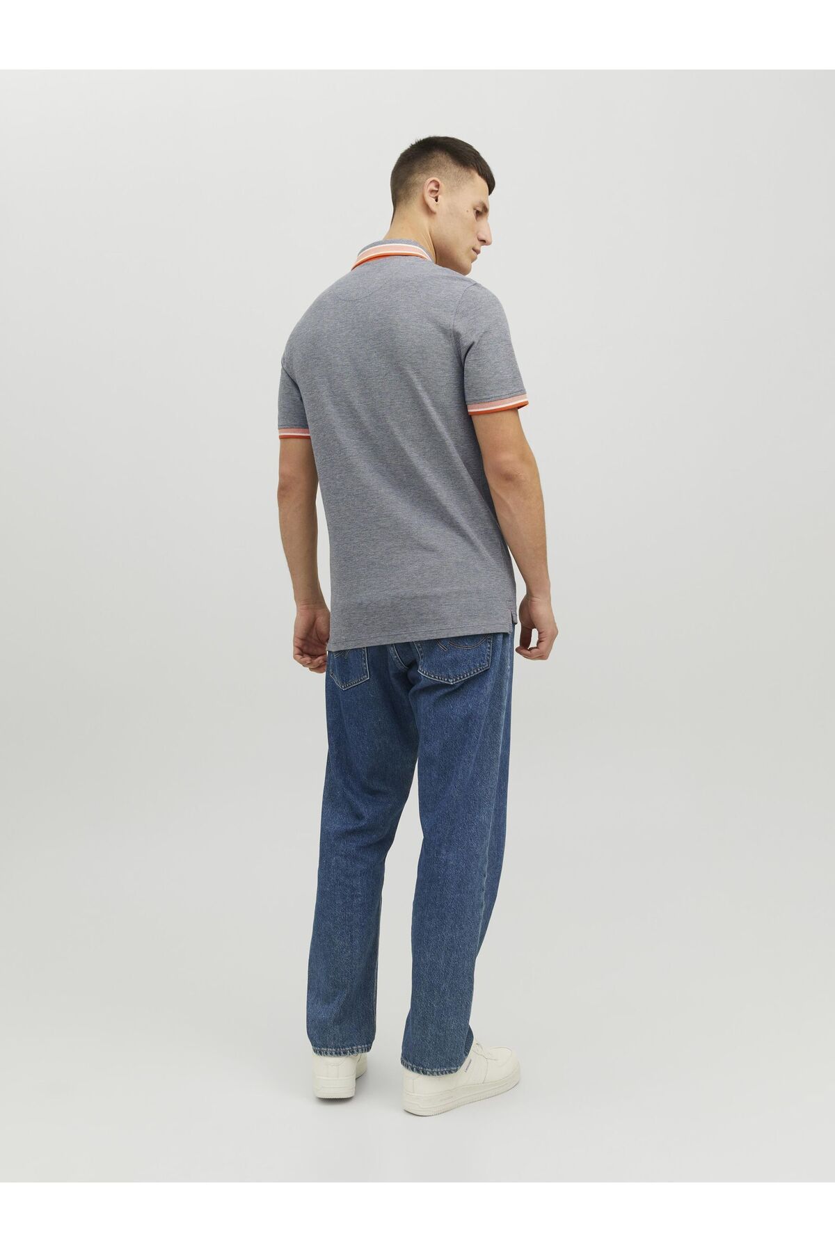 پولوشرت جک اند جونز مردانه پنبه ای آبی بیسیک راسته Regular/رگولار    Regular/رگولار  | Jack & Jones 12136668 DE - تصویر 3