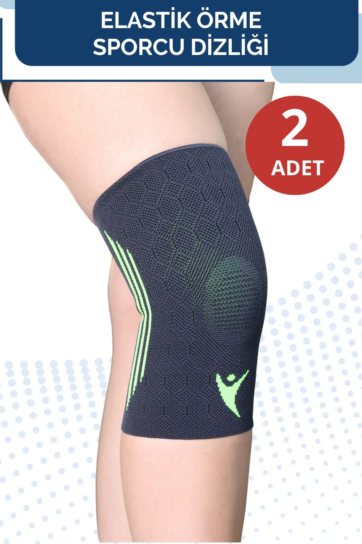BLUEWELL ORTHOPEDICS PRODUCTS Spor Dizliği Ortopedik Koruyucu Elastik Voleybol Basketbol Fitness Çift Taraflı Dizlik 2 ADET