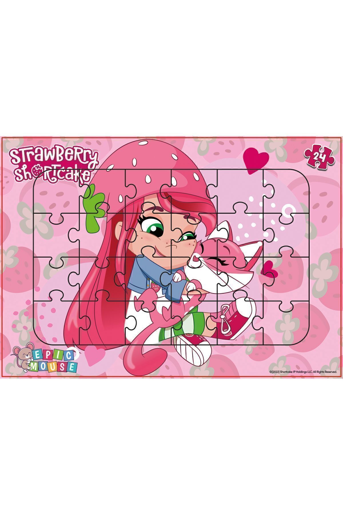 Epic Mouse Çilek Kız Eğitici 2li Puzzle Seti - Yeni Başlayacaklara - 24 Parça Frame Puzzle/Yapboz fotoğrafı 2 (önizleme)