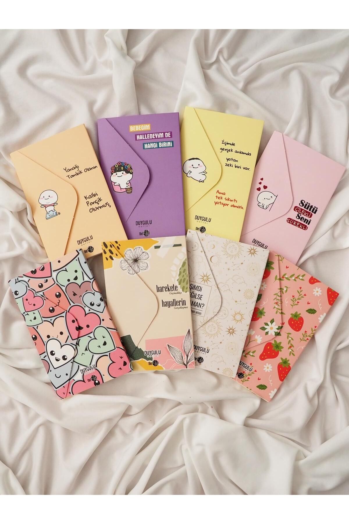 Planet Butik-Cute Hearts Notebook with Envelope Design 4