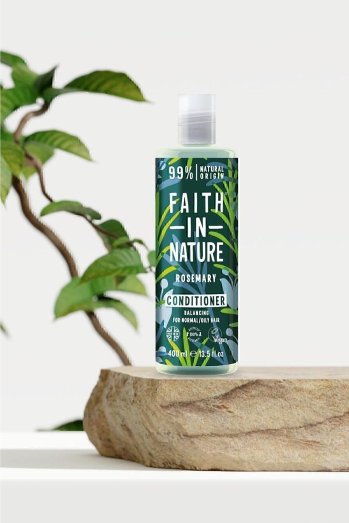 Faith In Nature-كريم العناية بالشعر الطبيعي المتوازن بنسبة 99%، إكليل الجبل العادي والدهون - للشعر المعرض للقمة 3