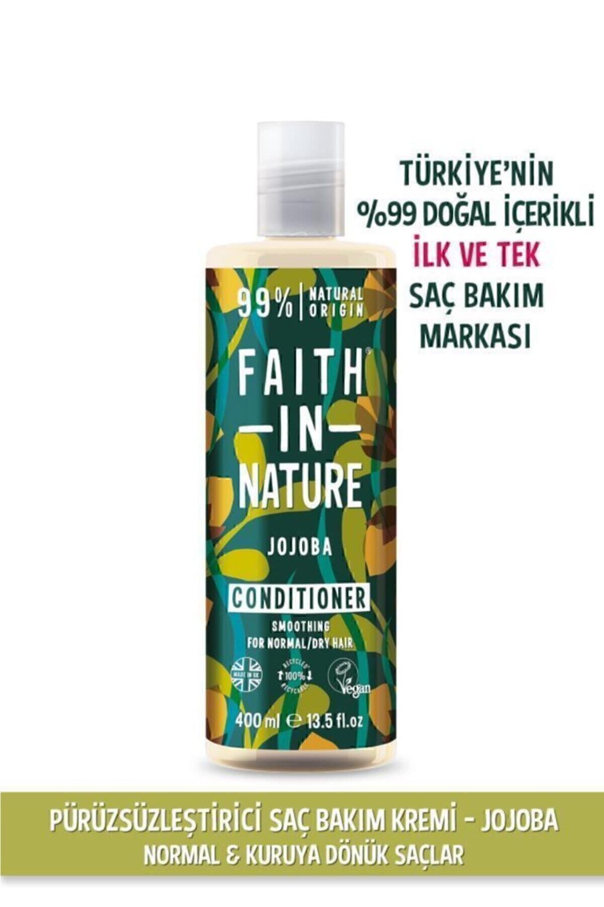 99% نرم کننده طبیعی کرم مراقبت از مو جوجوبا برای موهای معمولی و خشک Faith In Nature