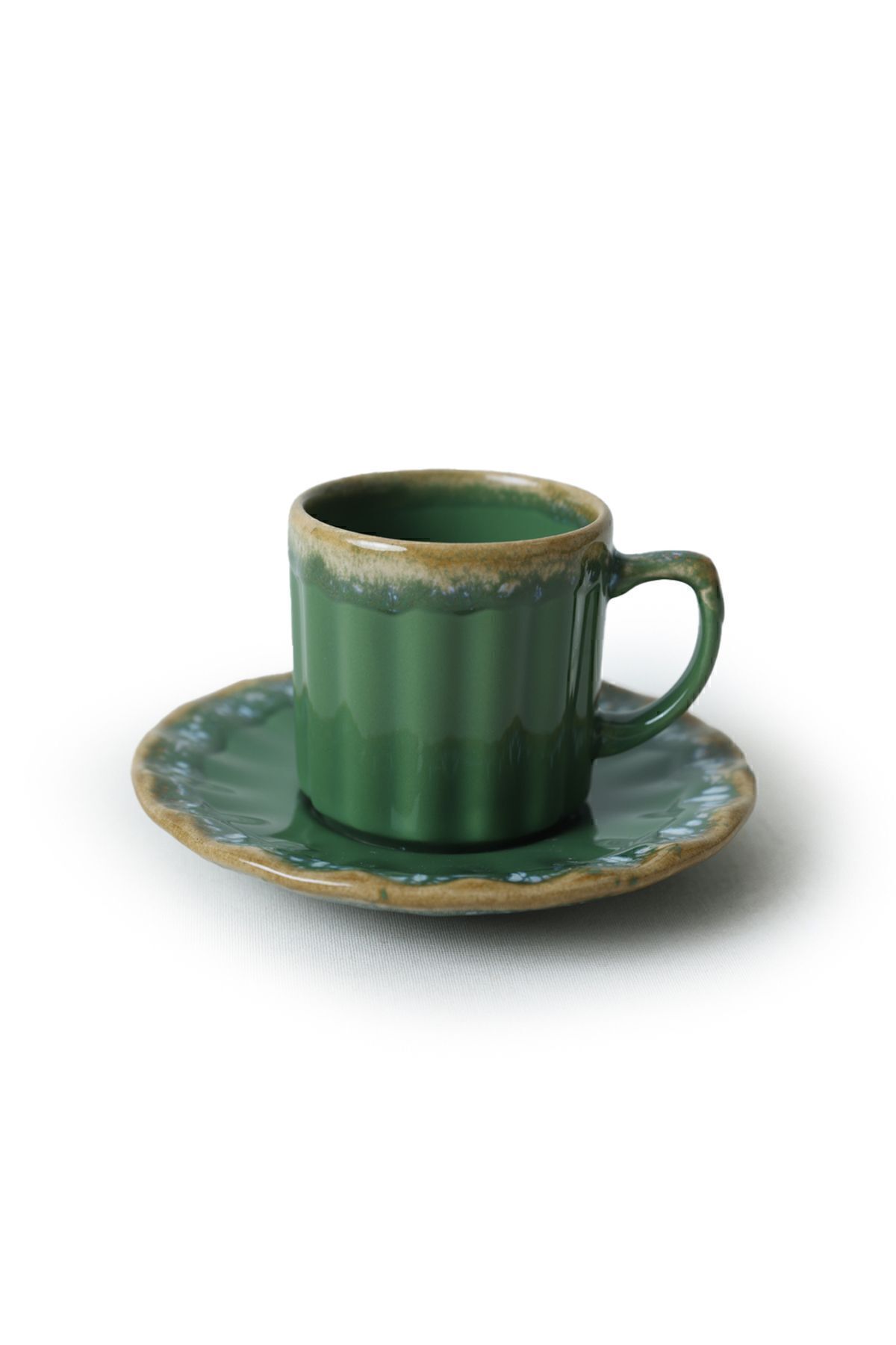 Keramika-Shizen Green Sirius - Set de cafea Q42 pentru 6 persoane 12 piese 5