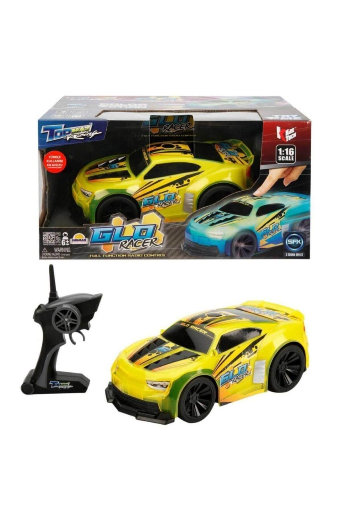 Oyuncakmatik 1:16 Uzaktan Kumandalı Sesli Ve Işıklı Glo Racer Araba ...