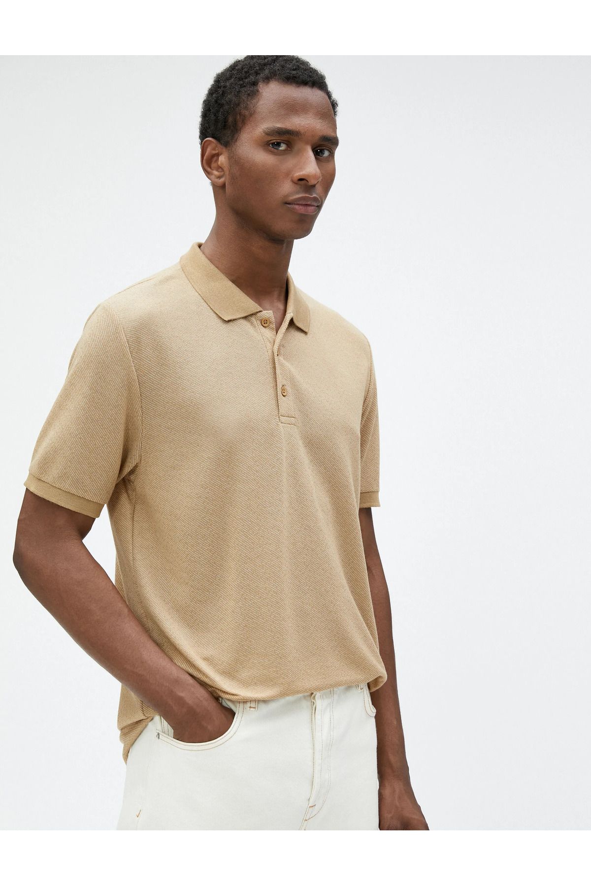 تیشرت مردانه قهوه ای کوتون | SS0000000032112 اورجینال - تصویر 3