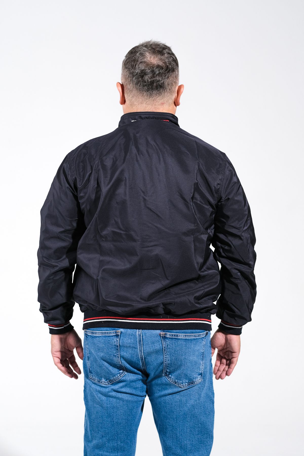 کاپشن سایز بزرگ مردانه آبی سرمه ای DERİNMAVİTASARIM | TMY-001 اورجینال - تصویر 4