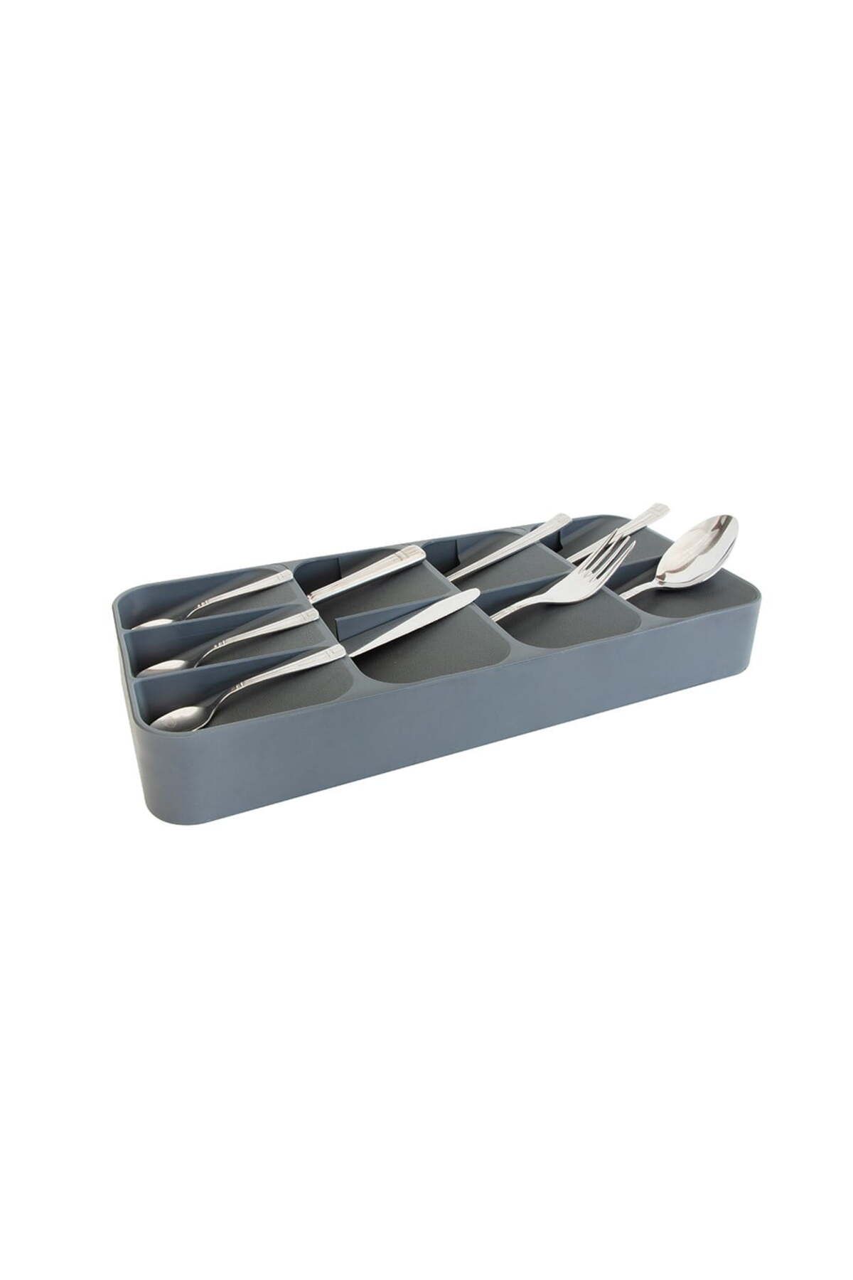 9 Compartment New Generation Spoon Holder Anthracite Drawer Organizer Cutlery Organizer