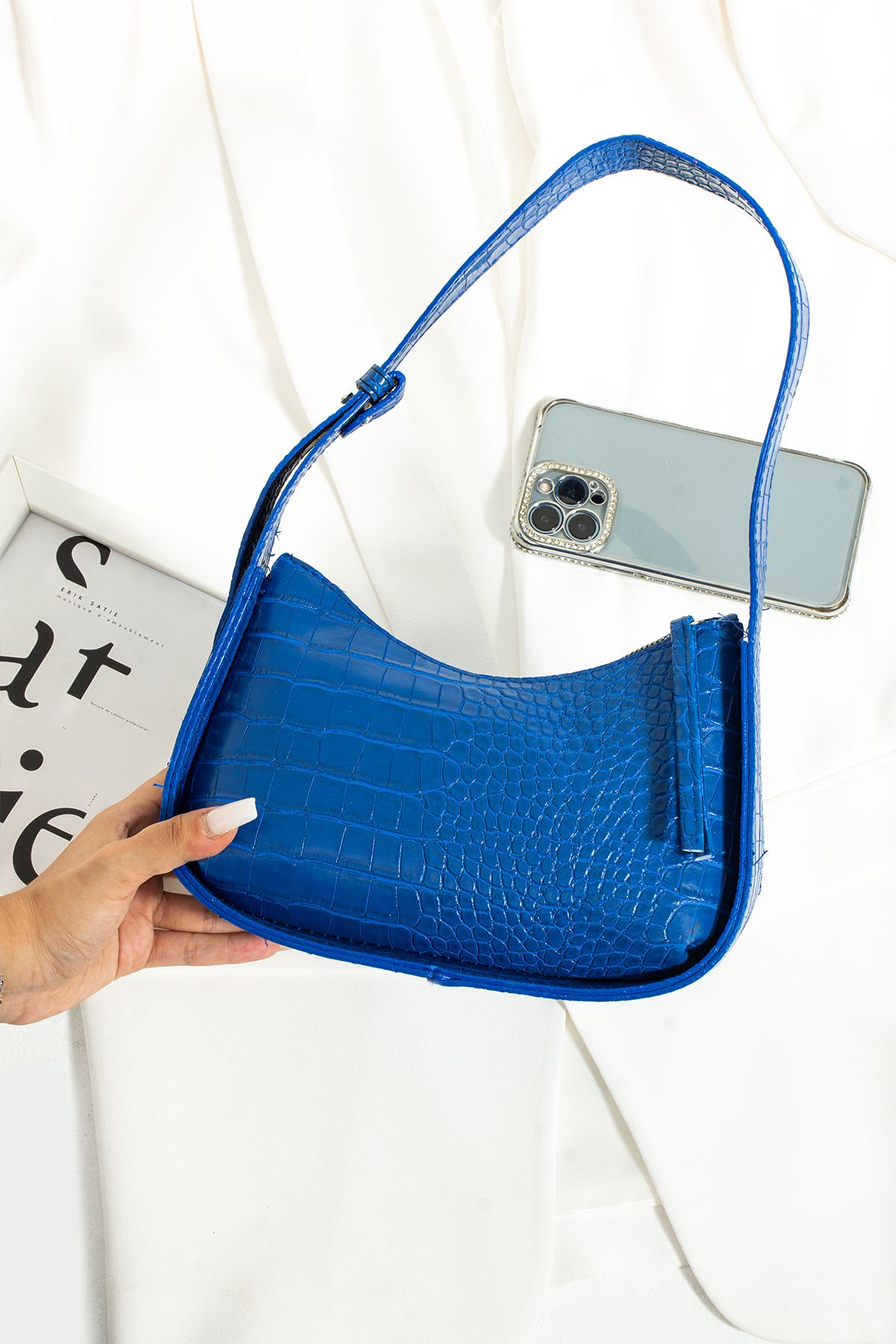 Women's Classic Baggage Bag Crocodile Patterned Shoulder Bag