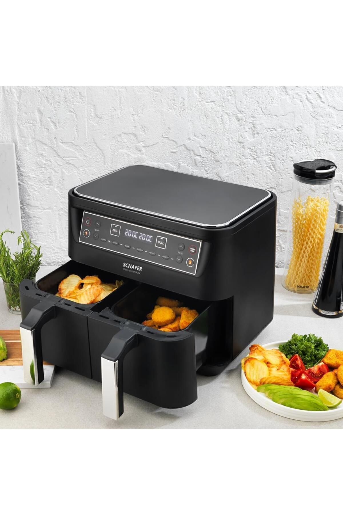 Schafer Thermochef Dual Dijital Airfryer/sıcak Hava Fritözü-4