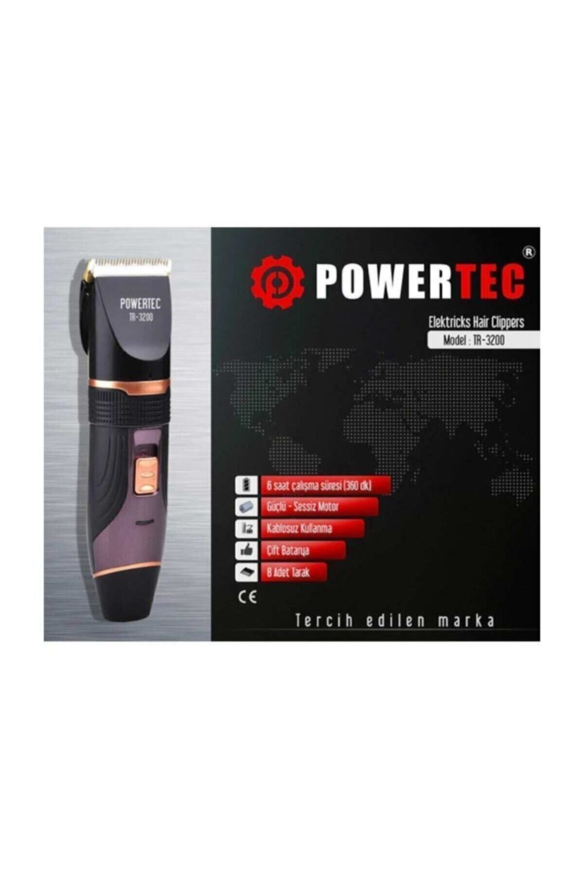 POWERTEC TR-3200 Profesyonel Şarjlı Saç Sakal Tıraş Makinesi