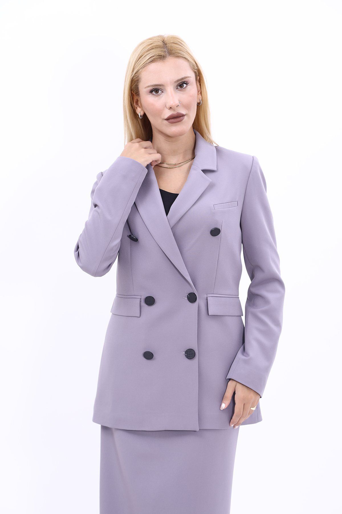 ÖNDER ÖZSOY Jachetă Blazer-antracit Femeie - 40
