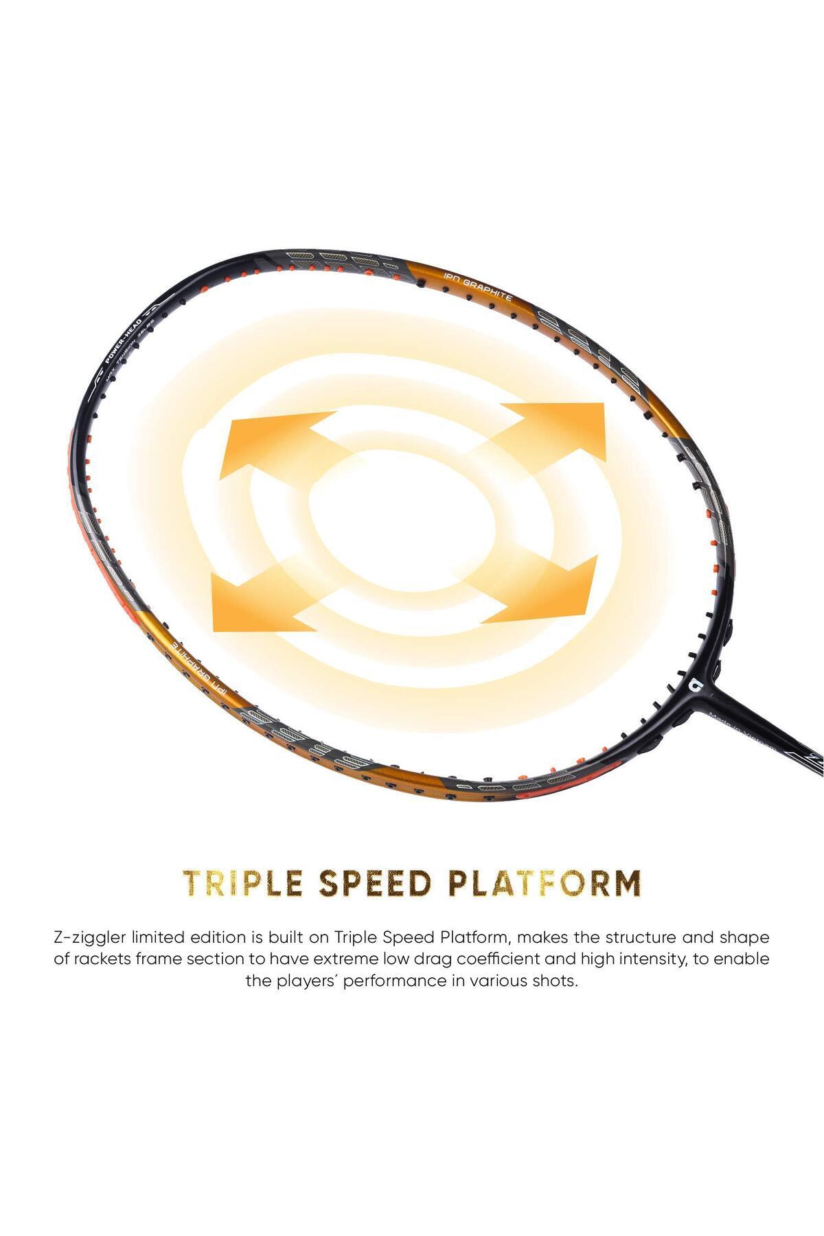 Apacs-Z-Ziggler Limited Unstrung Graphite Badminton Racket | 38 LBS | 6.2mm Slim Shaft | G2-4 1/8 inch 3