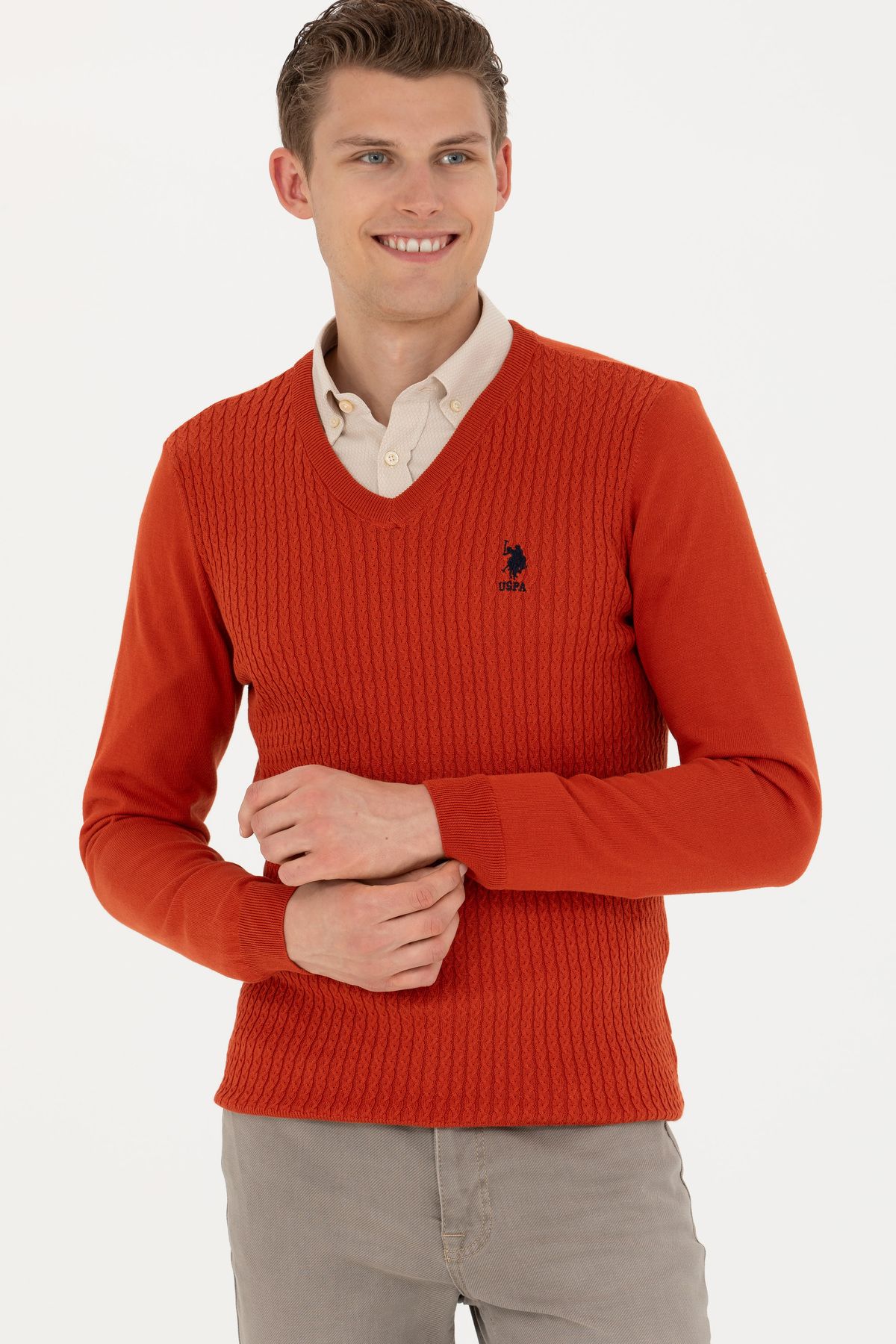 U.S. Polo Assn.-Men's Tile Basic Sweater 50268937 -Vr031 3