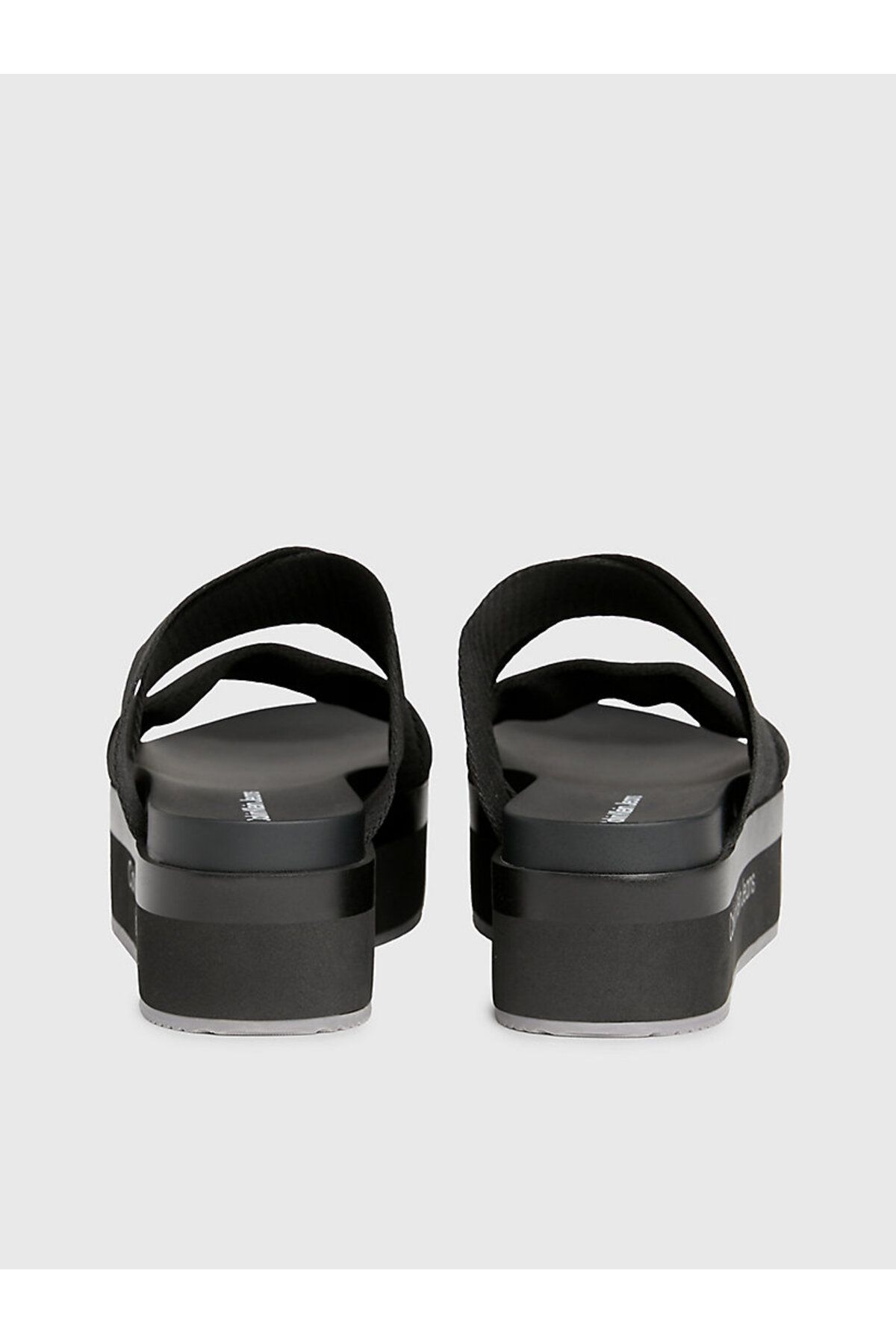 صندل سیاه زنانه تزیینات Flatform در MR Calvin Klein