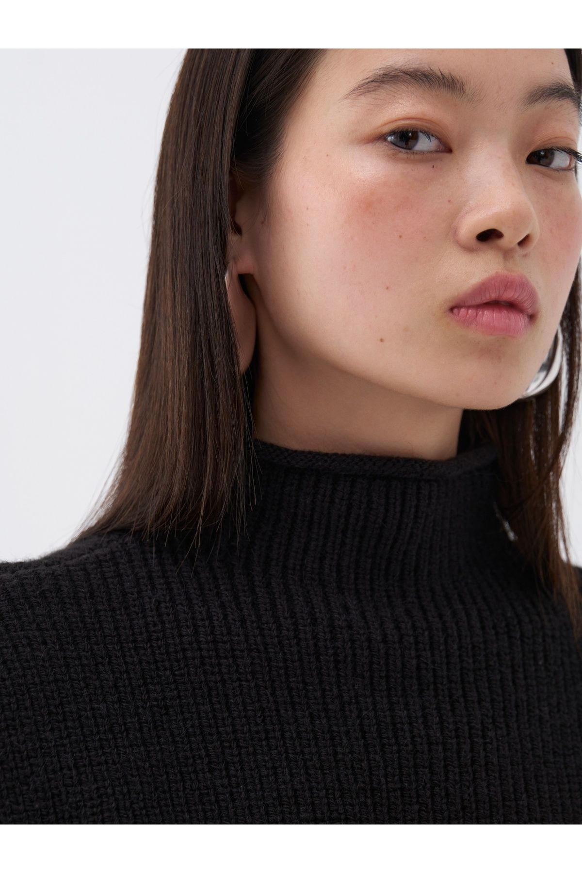 Nocturne-Ribbed Knitwear Turtleneck Sweater 5