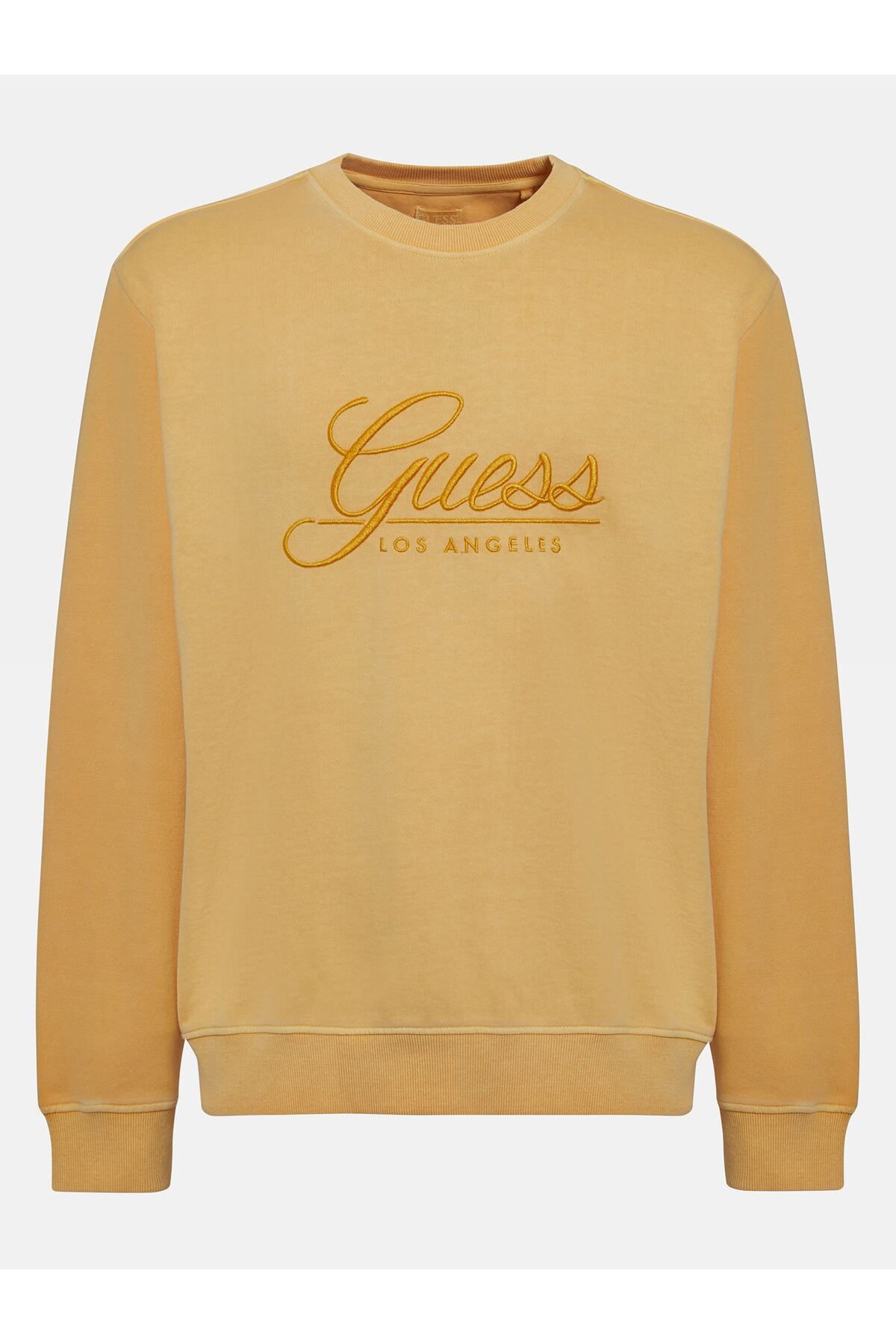 سویشرت زرد مردانه پیراهن پشم گوسفند دوزی Guess