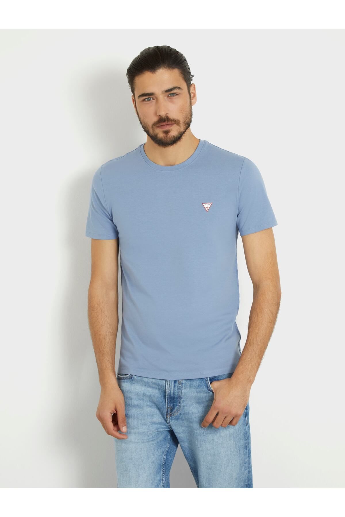 تی شرت آبی مردانه CN SS Core Tee Slim Fit Guess