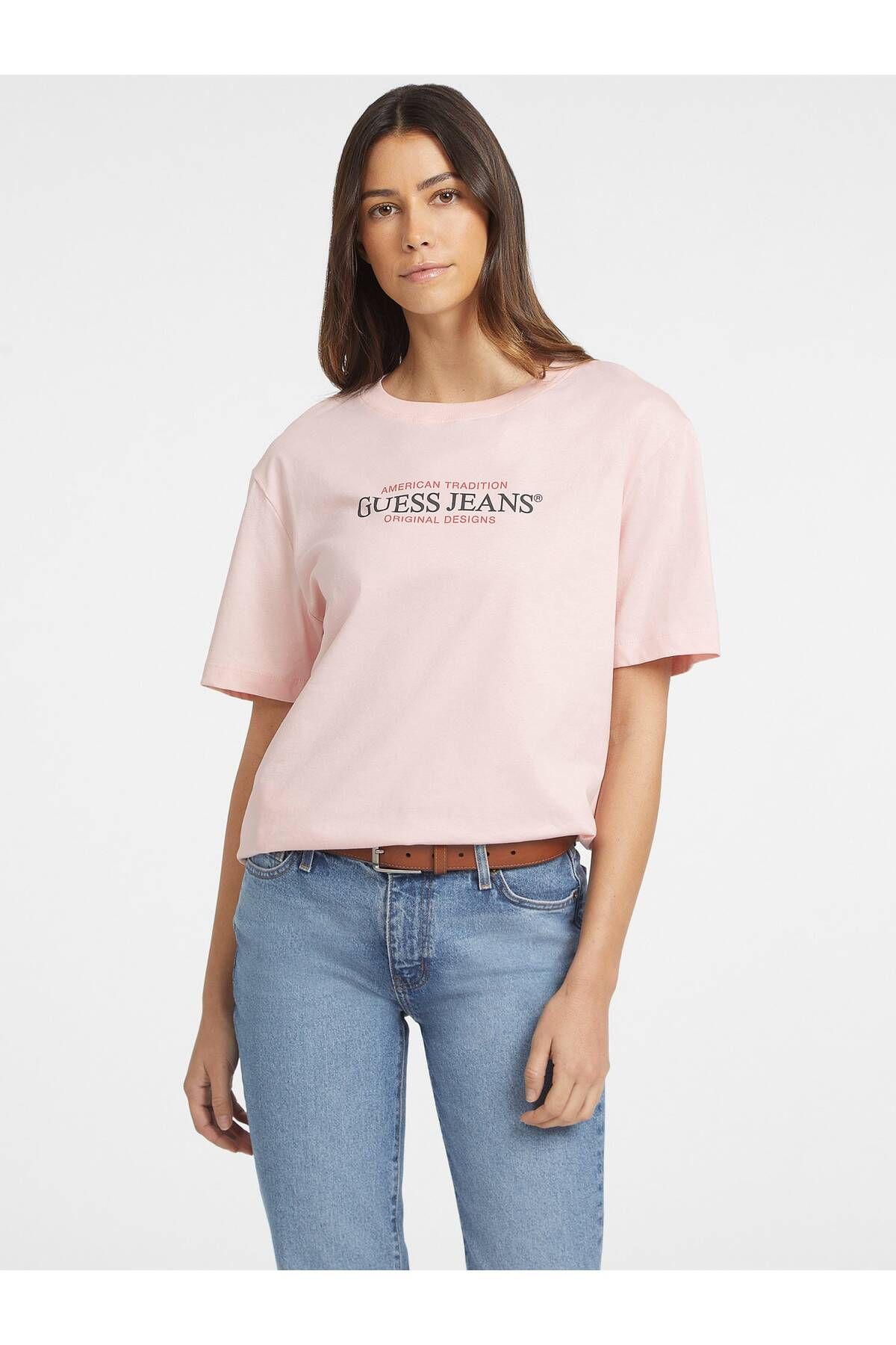 Guess Women s Boxy Fit Jeans T Shirt Trendyol