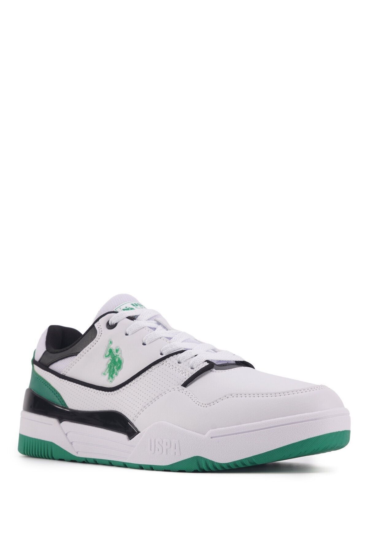 U.S. Polo Assn. Günlük Bağcıklı Sneaker Beyaz Yeşil Spor Ayakkabı