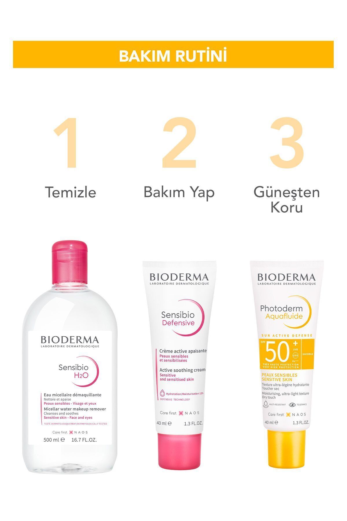 Bioderma Photoderm Aquafluid SPF50+ & Sensibio H2O 100 ML-7