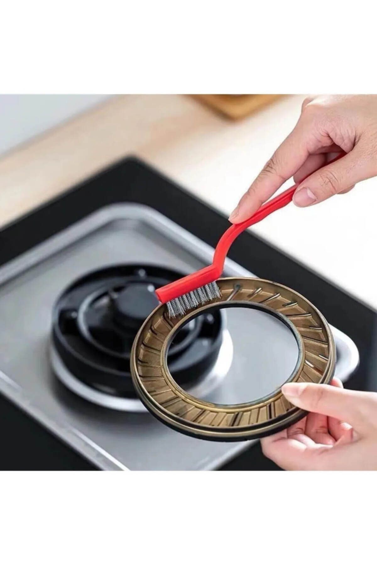 REAL-3 Pieces Cooker Oven Barbecue Grill Airfryer Cleaning Wire Rust Removal Brush 3 Pieces Oil Cleaning Brush 4
