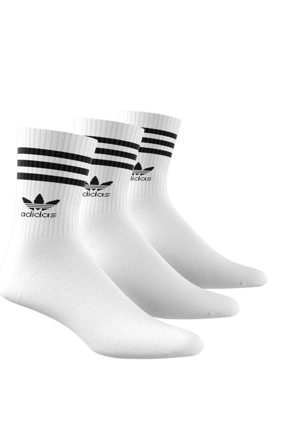 جوراب سفید مردانه و زنانه XL اورجینال adidas