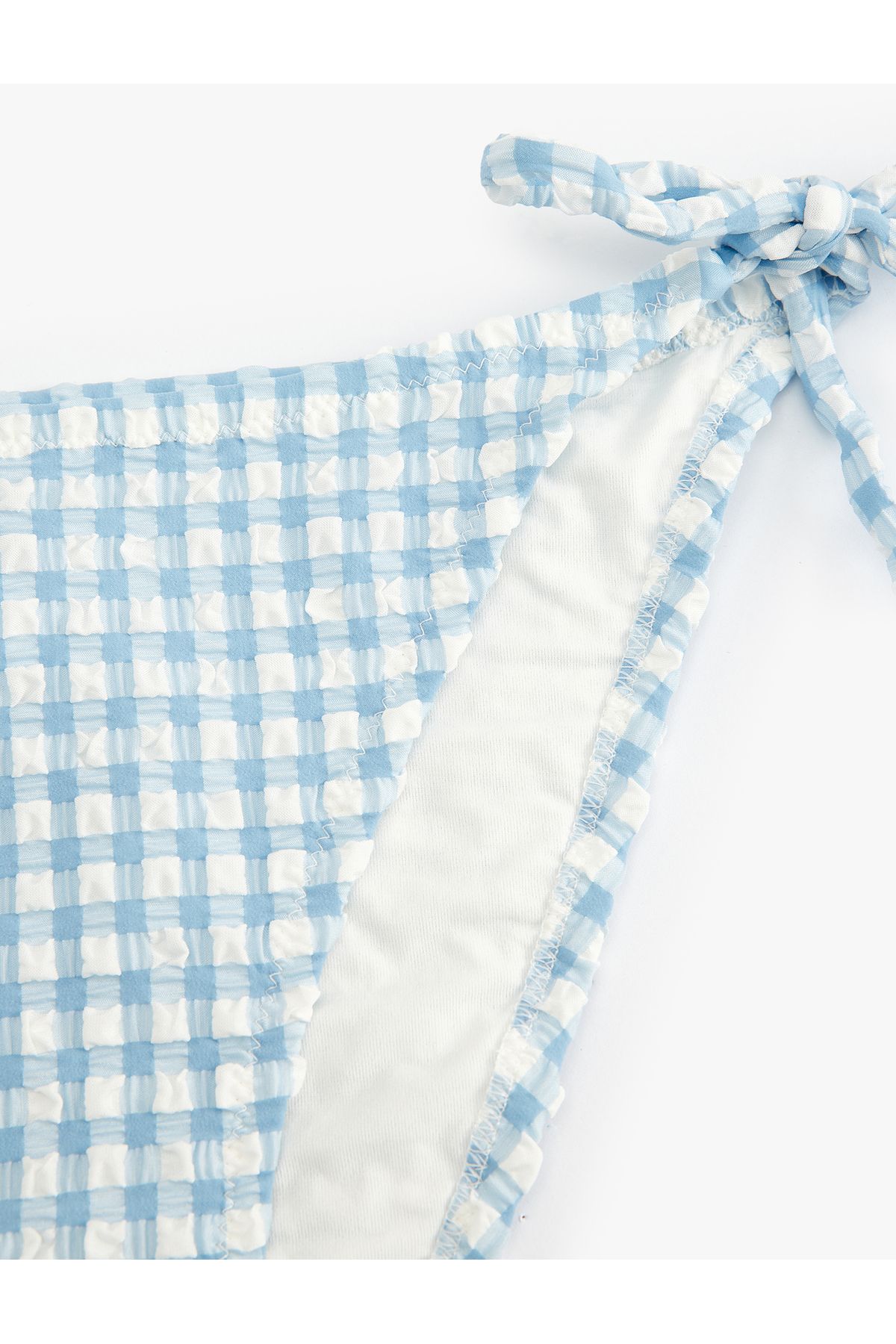 Koton-Gingham String Micro Bikini Bottom 3
