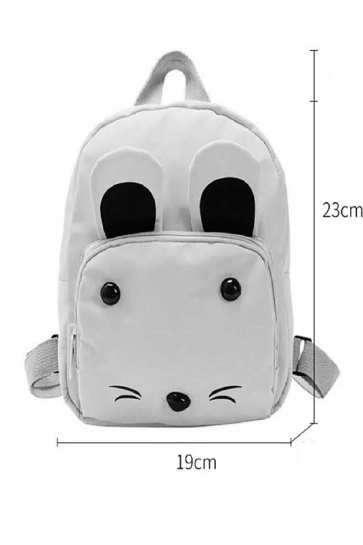 babymiss-Cat Patterned Children's Backpack - Kindergarten, Powder 3