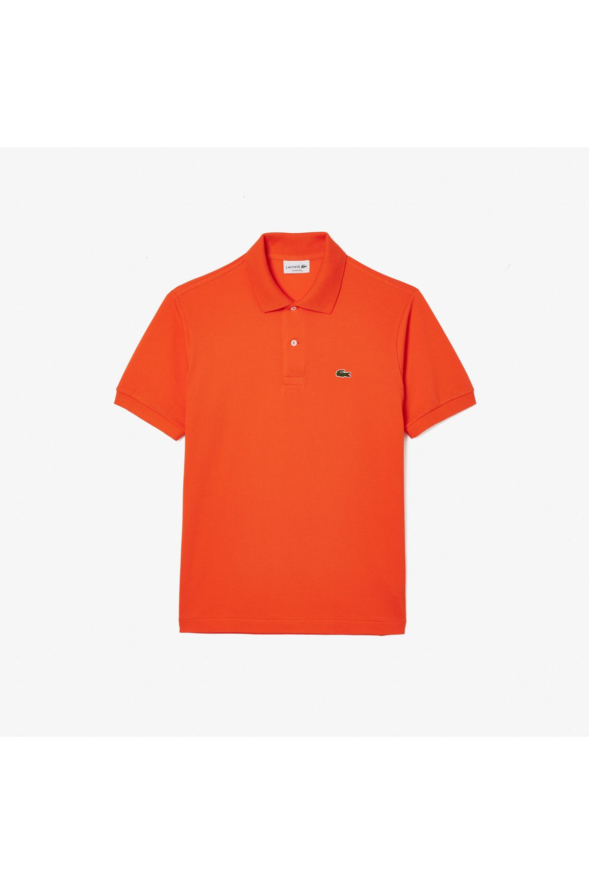 تی شرت یقه پولو نارنجی مردانه کلاسیک Fit L.12.12 چوگان Lacoste