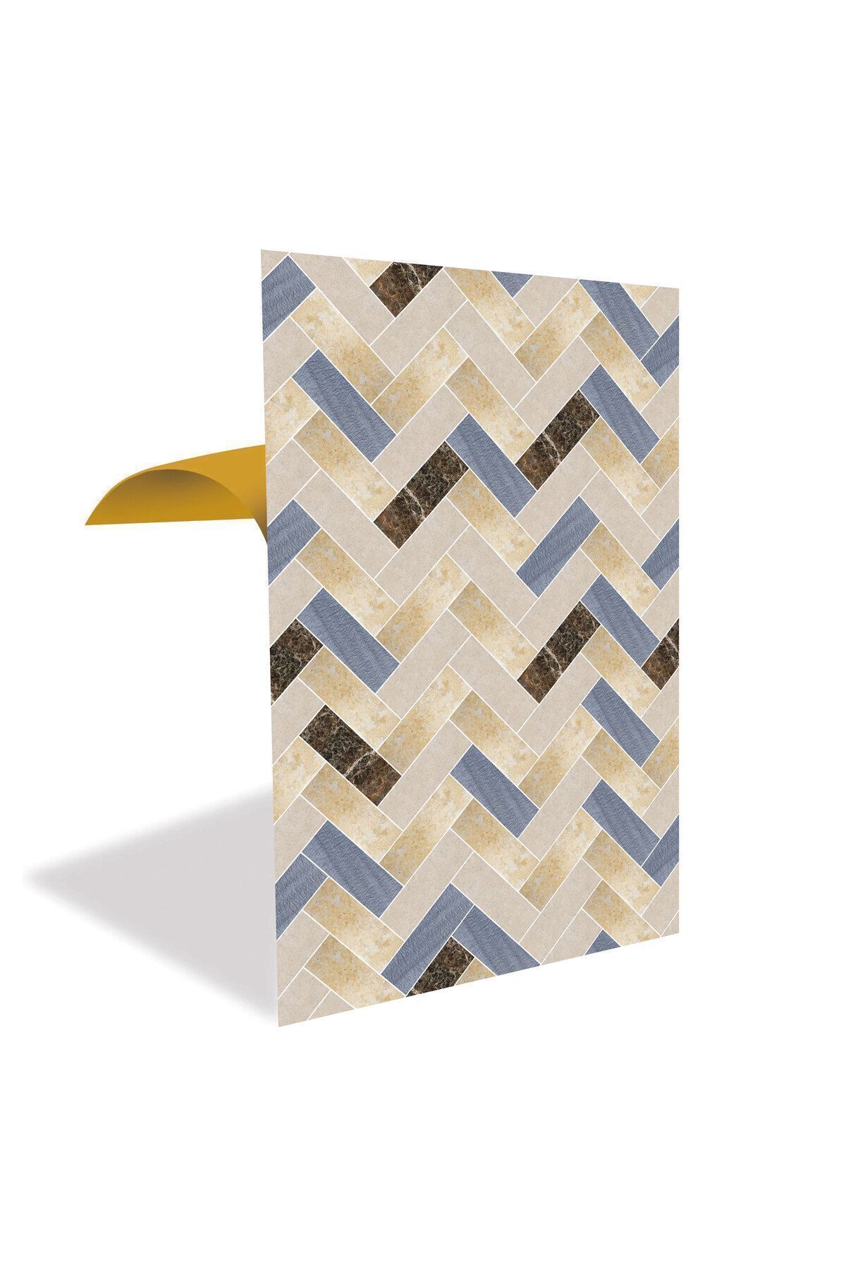 TİNK Kendinden Yapışkanlı Renkli Balık Sırtı Mermer Desenli Pvc Panel 41x62 Cm (4 Adet) 1 M²