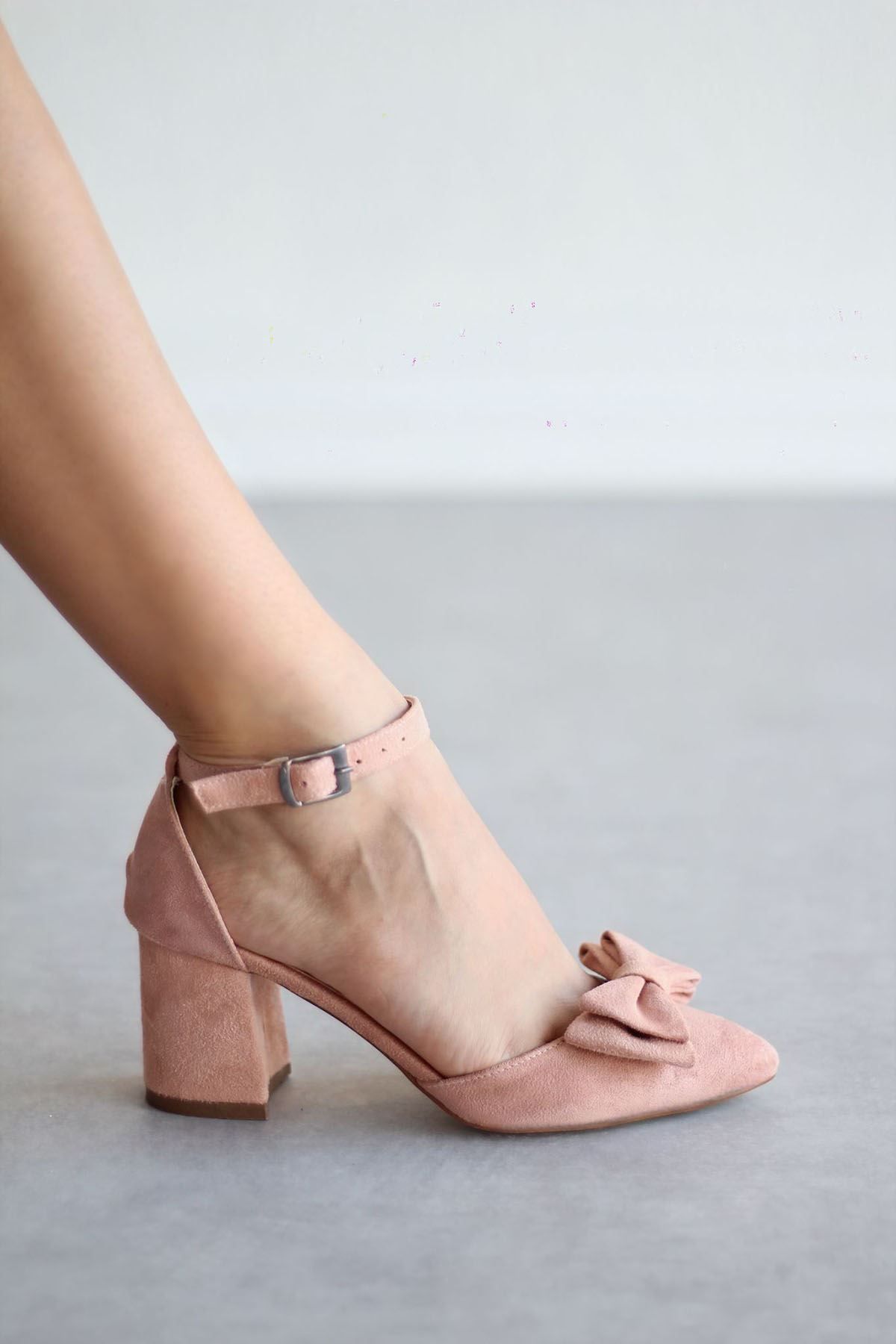 Mida Shoes-Y107 Powder Suede Heeled Shoes 2