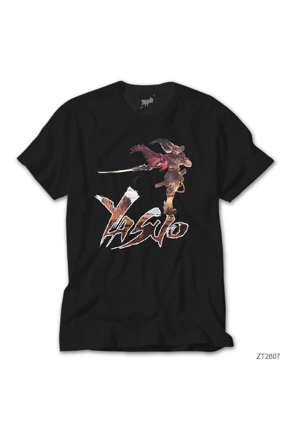 WAKHA LoL Vahşi Batılı Yasuo Siyah Tişört