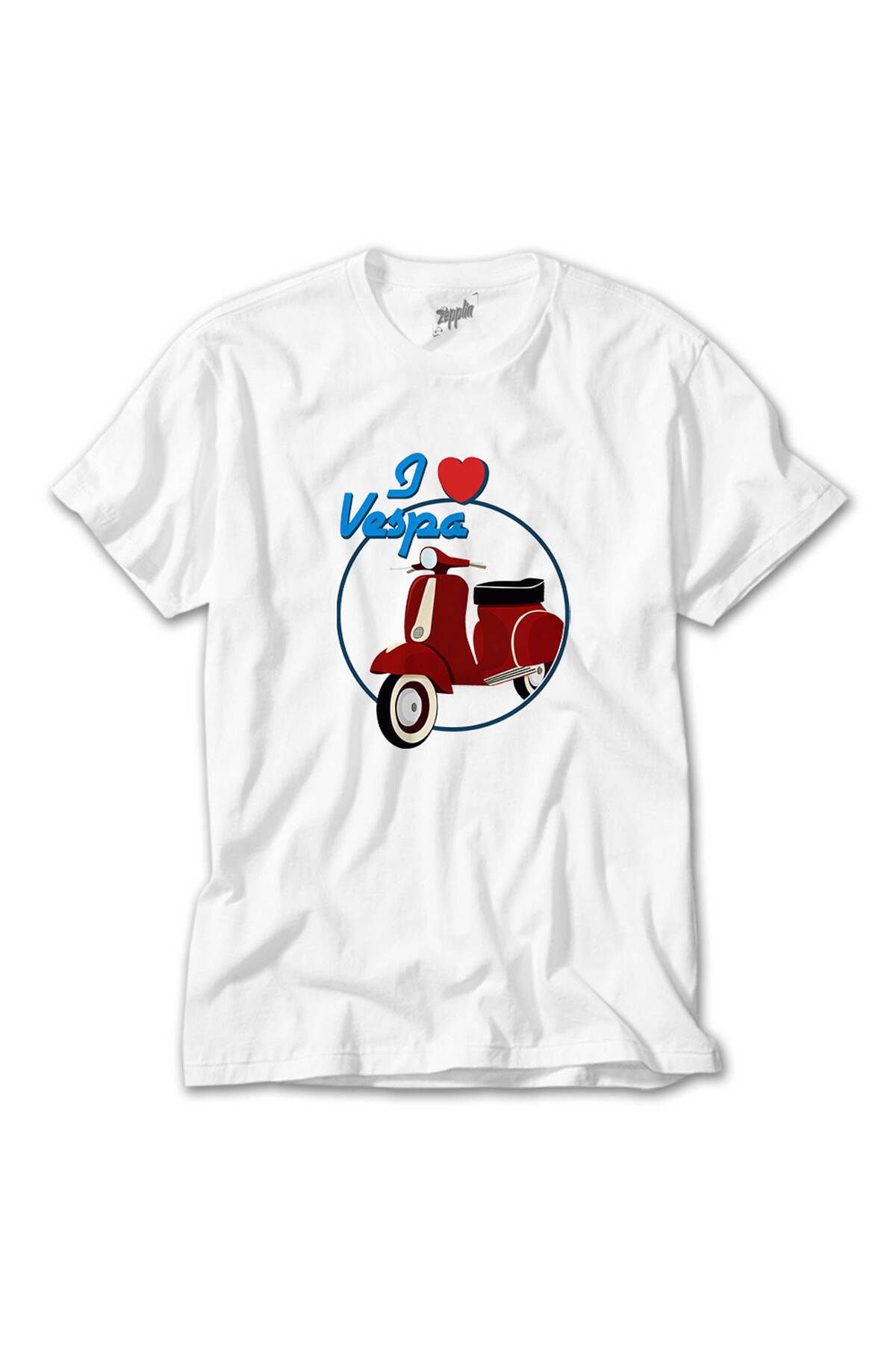 WAKHA Vespa I Love Beyaz Tişört