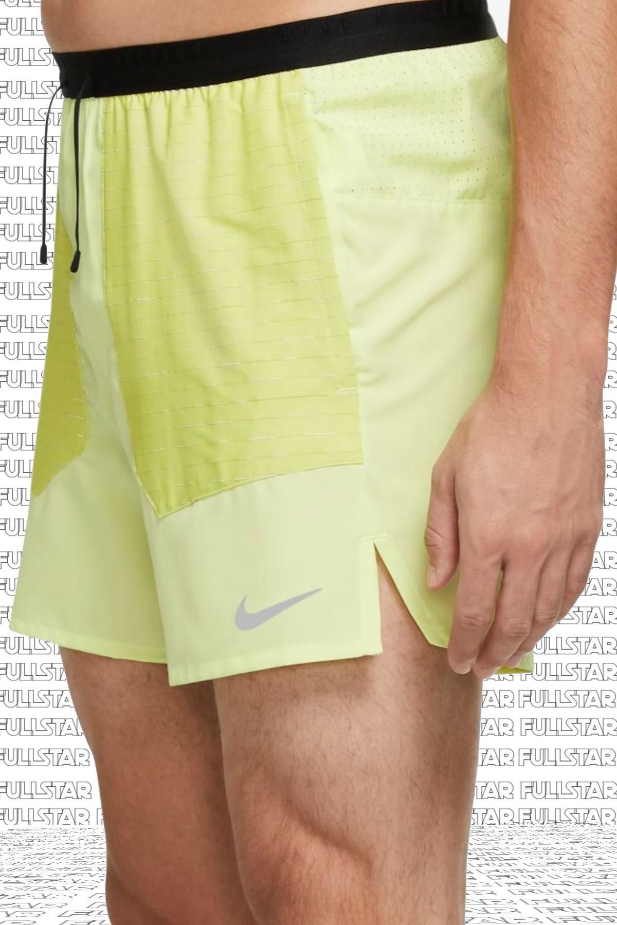Nike-Flex Stride Run Division 5inch Running Shorts Reflective Yellow Running Shorts 4