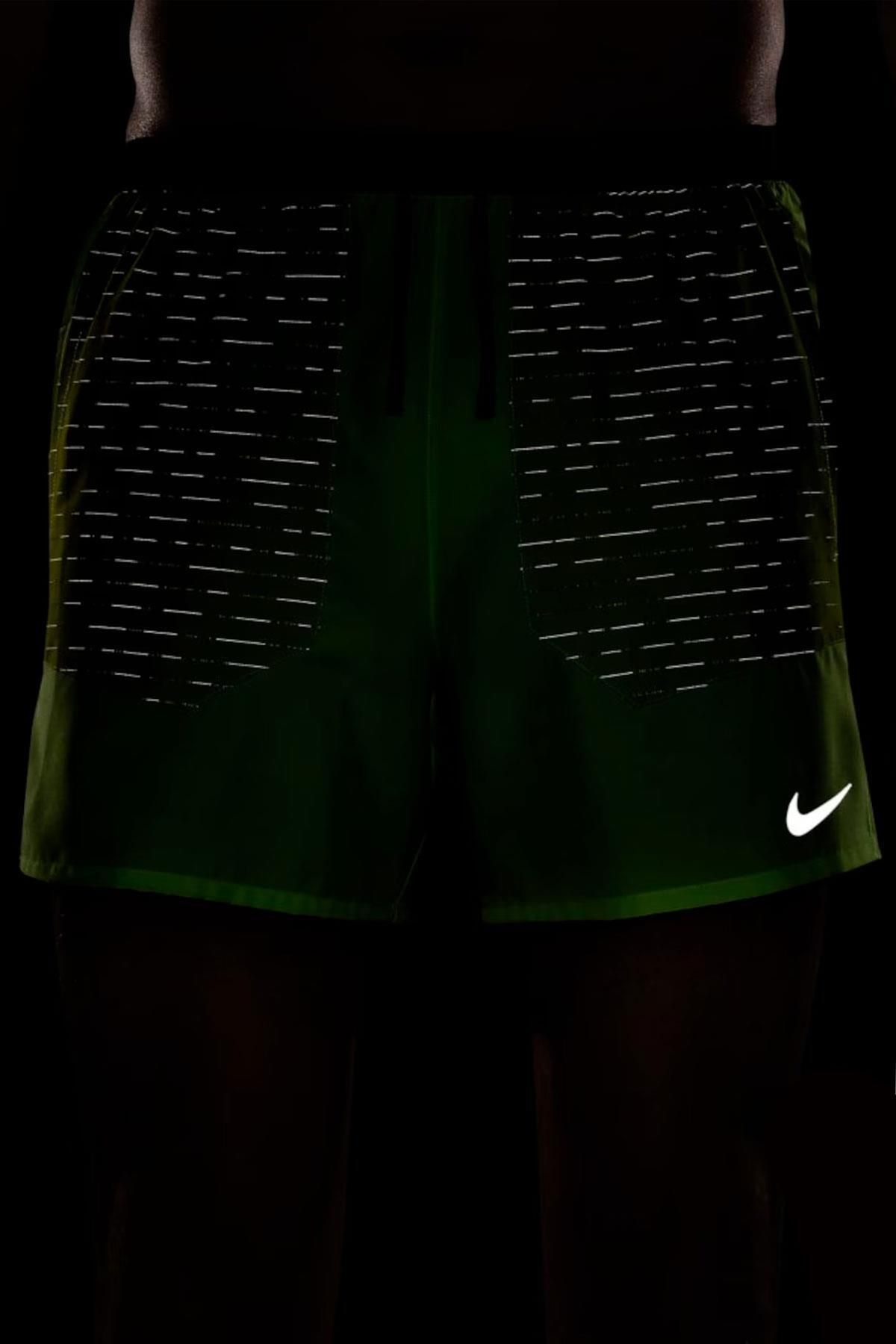Nike-Flex Stride Run Division 5inch Running Shorts Reflective Yellow Running Shorts 2