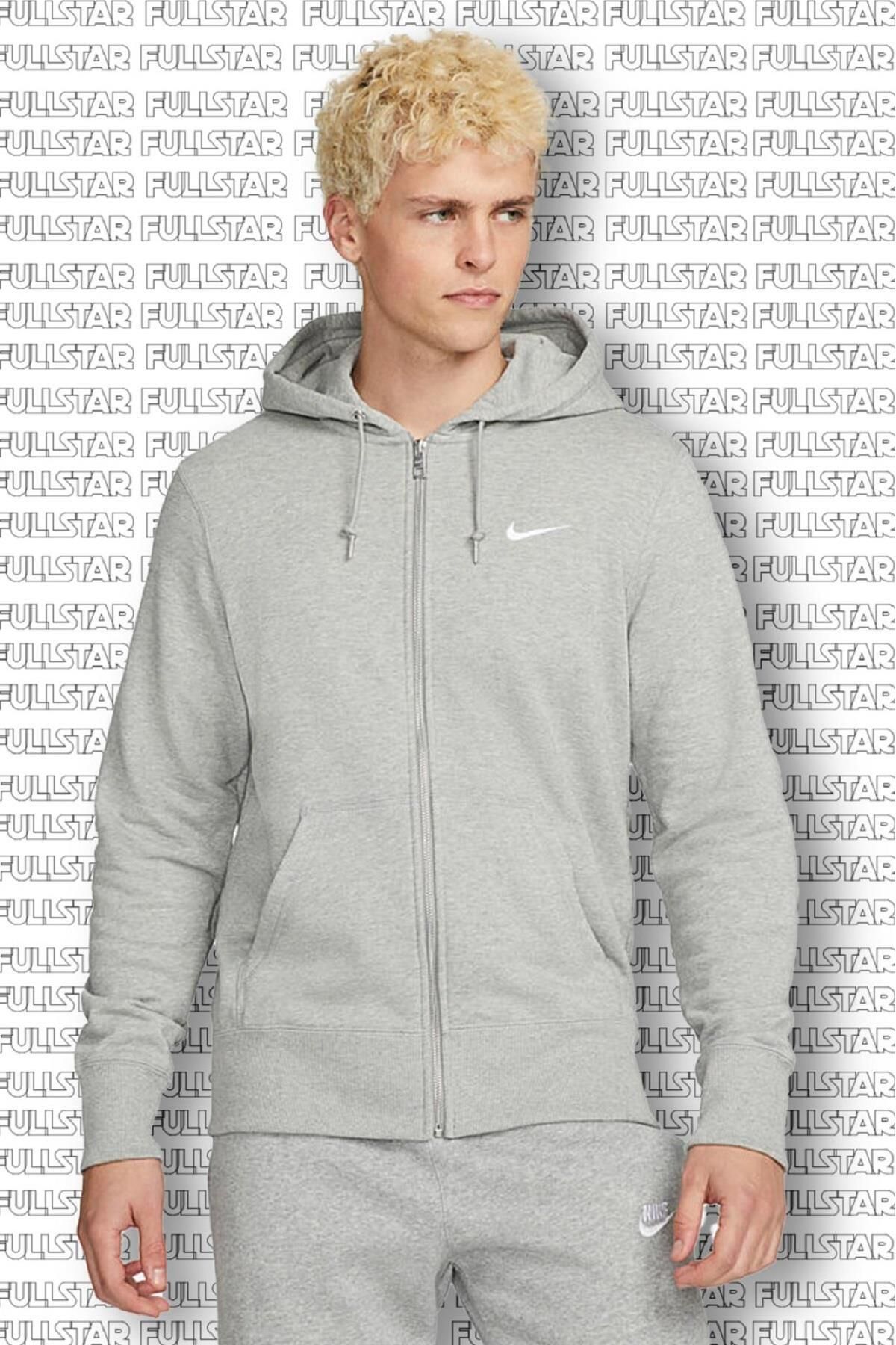 Nike sportswear cotton logo zip hoodie shop