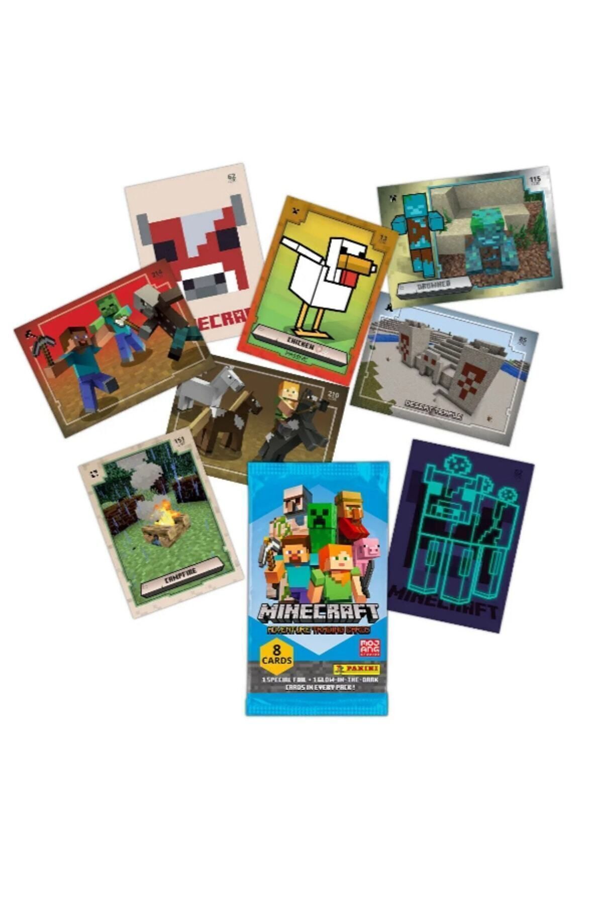 TOYFEST Panini Minecraft Trading Kart - 1 Paket fotoğrafı 2 (önizleme)